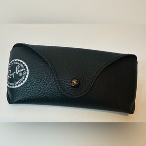 Ray-Ban Logo Glasses Sunglasses Case Holder In Black With Snap Closure